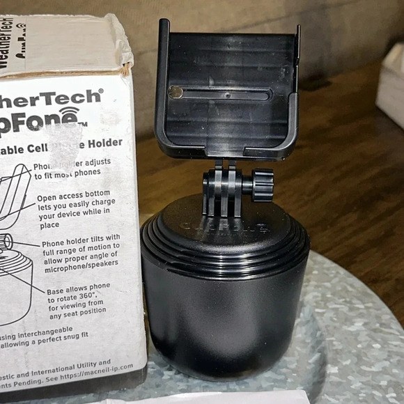 NWT WeatherTech CupFone Universal Portable Cell Phone Car Cup Holder Black - Picture 3 of 6